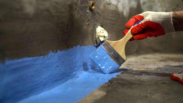 Commercial Waterproofing project at a Poy Sippi, WI business property by SJ Waterproofing Pros